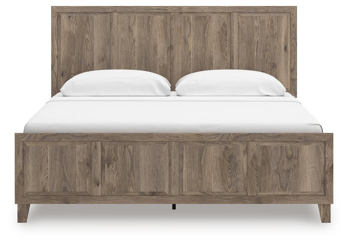 Keithland  Panel Bed With Mirrored Dresser