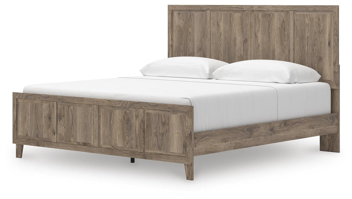 Keithland  Panel Bed With Mirrored Dresser