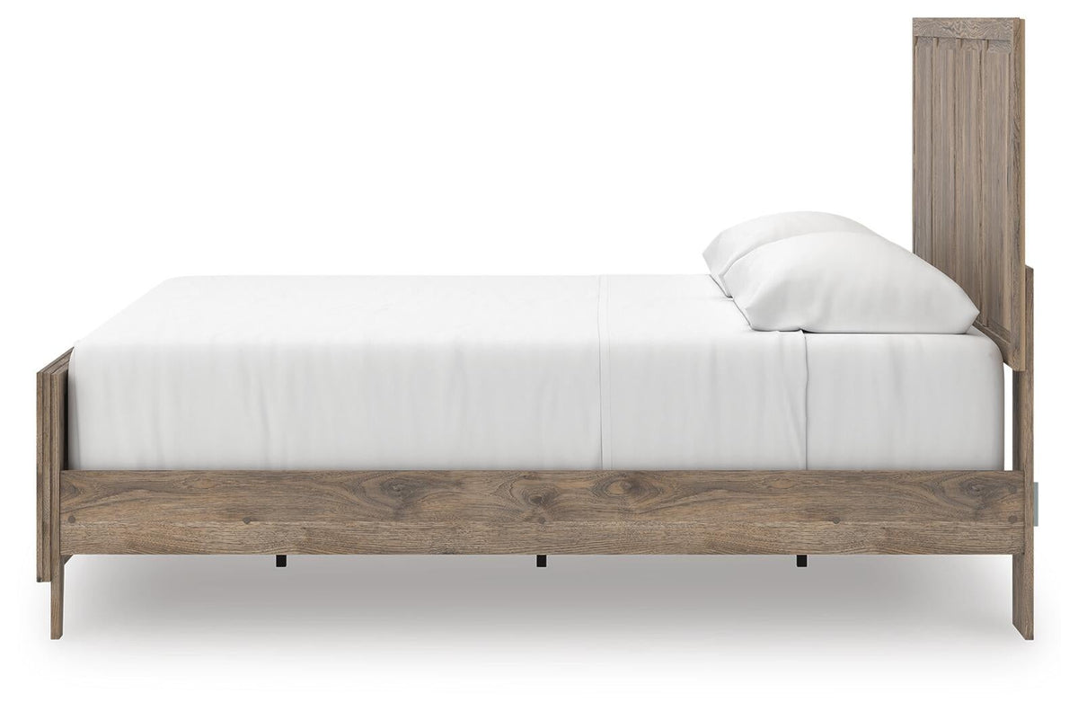 Keithland  Panel Bed With Mirrored Dresser