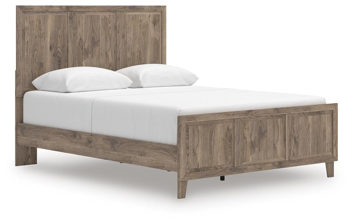 Keithland  Panel Bed With Mirrored Dresser And Nightstand