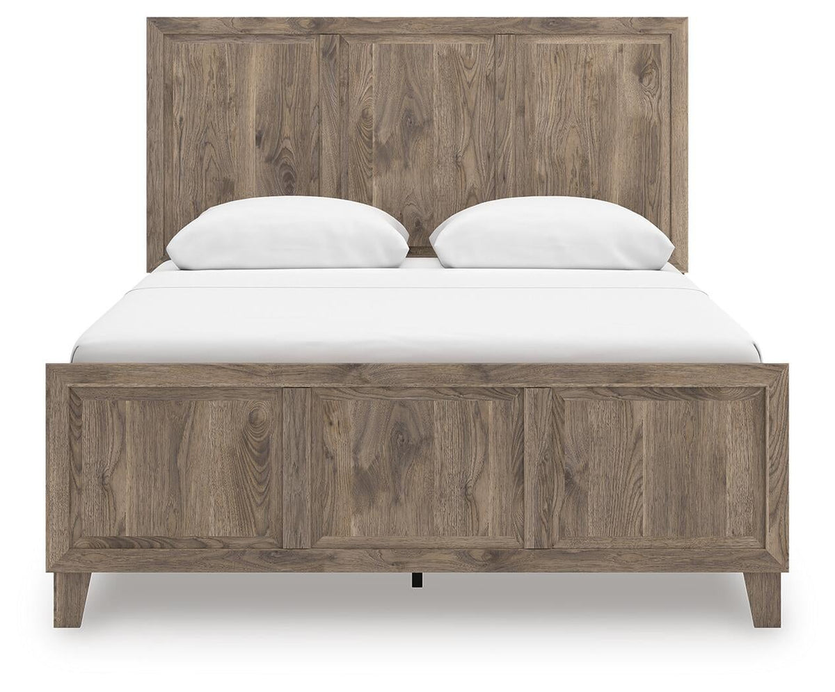 Keithland  Panel Bed With Mirrored Dresser And Nightstand