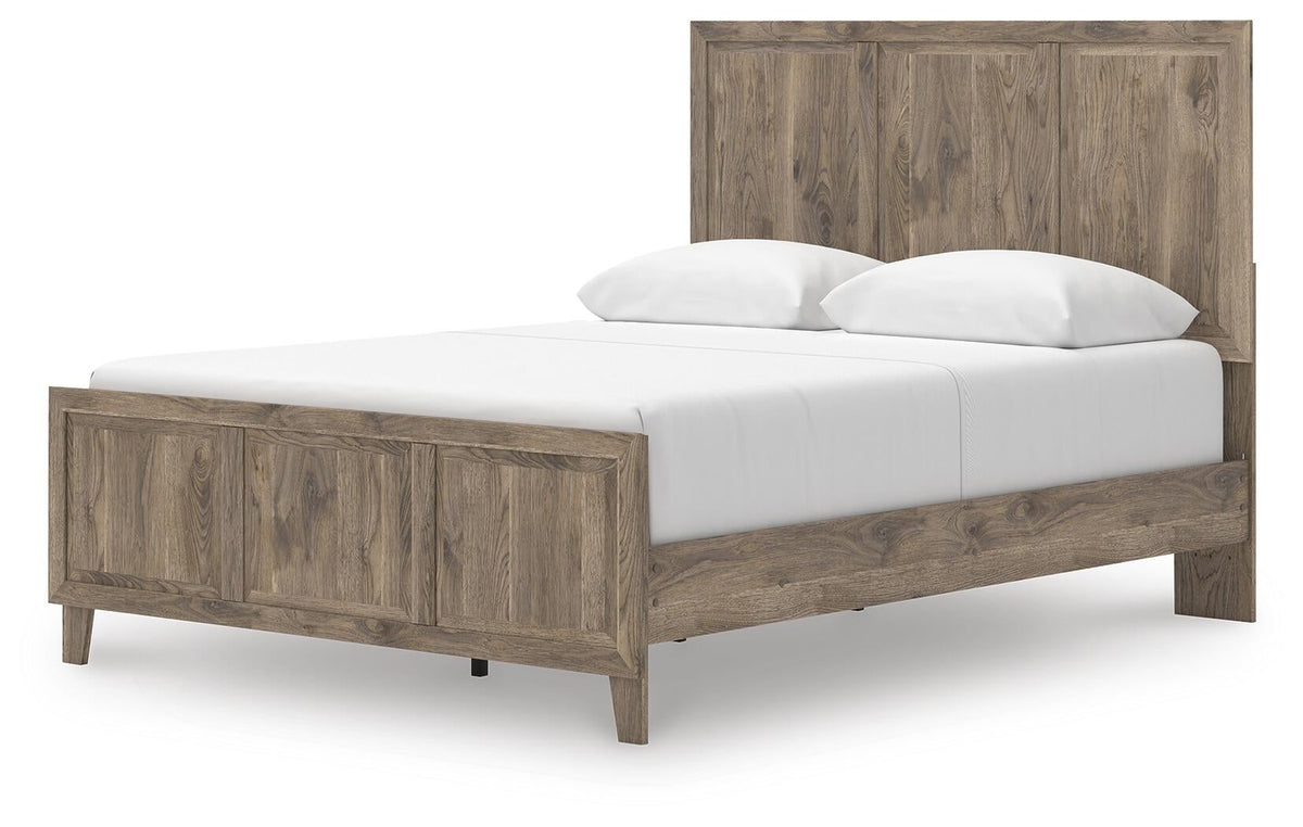 Keithland  Panel Bed With Mirrored Dresser And Nightstand