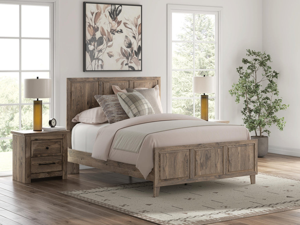 Keithland  Panel Bed With Mirrored Dresser And Nightstand