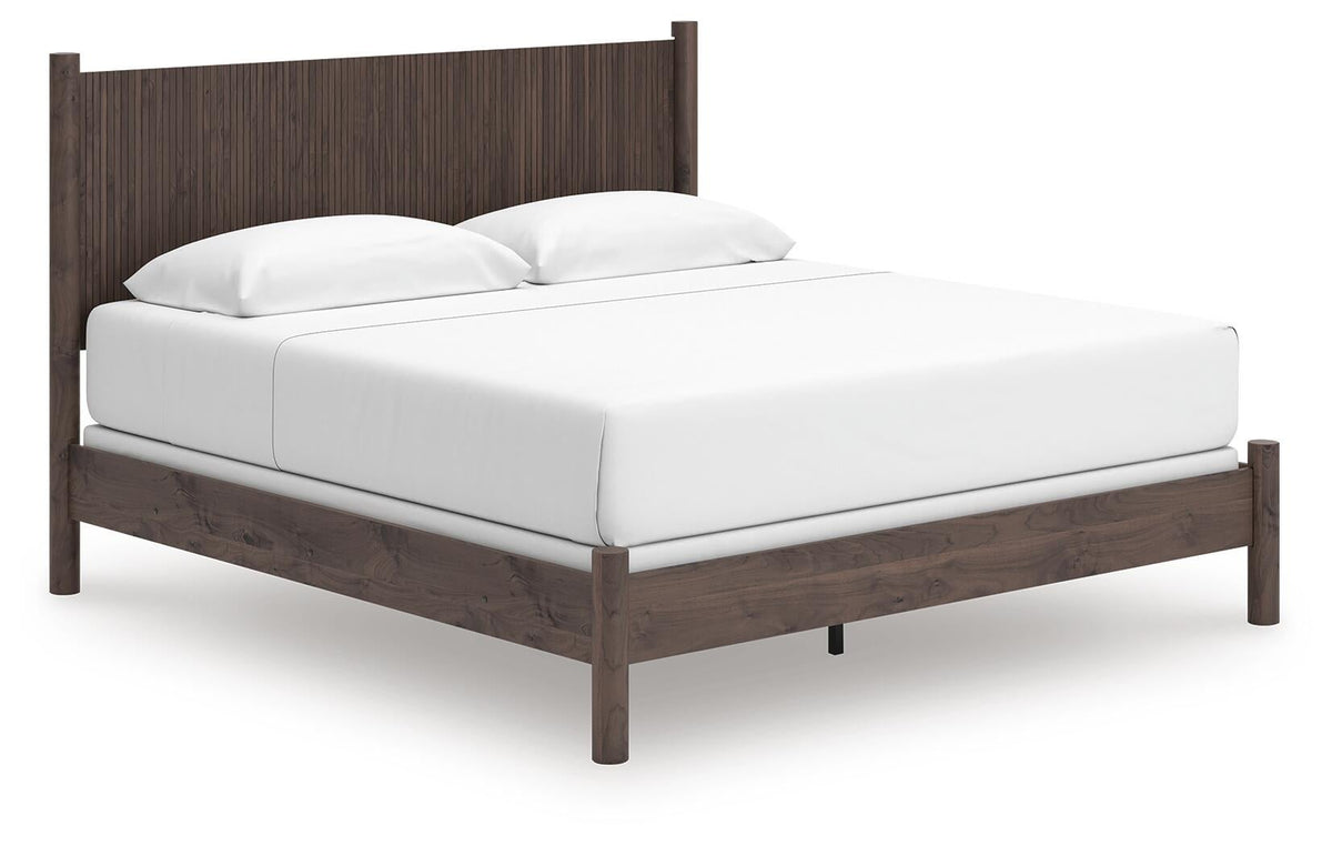 Cadmori  Panel Bed, Dresser And Mirror