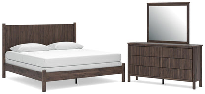 Cadmori  Panel Bed, Dresser And Mirror