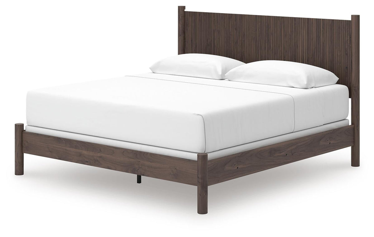 Cadmori  Panel Bed, Dresser And Mirror