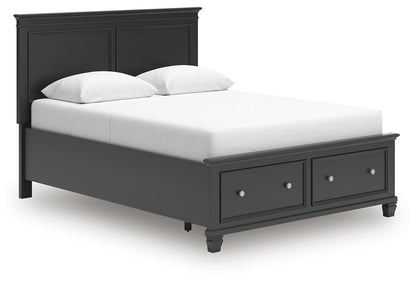 Lanolee  Panel Storage Bed, Dresser, Mirror And Nightstand