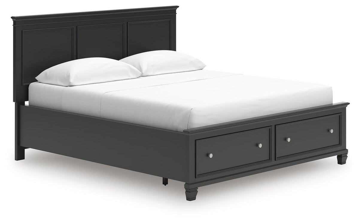 Lanolee California  Panel Storage Bed, Dresser And Mirror