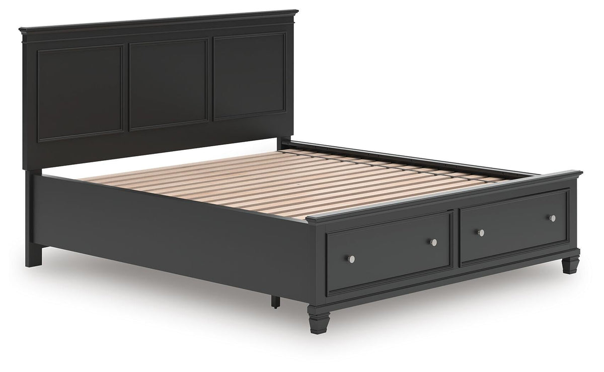 Lanolee California  Panel Storage Bed, Dresser And Mirror
