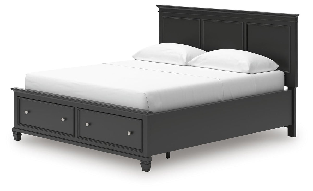 Lanolee California  Panel Storage Bed, Dresser And Mirror