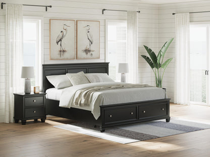 Lanolee California  Panel Storage Bed, Dresser And Mirror