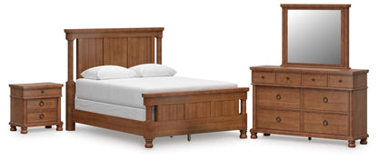 Chadworth  Poster Bed With Mirrored Dresser And Nightstand