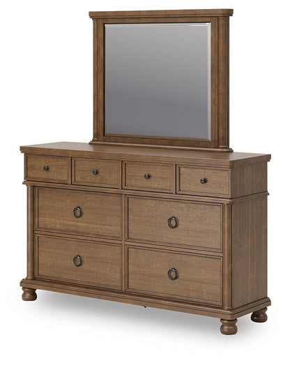 Chadworth  Poster Bed With Mirrored Dresser And Nightstand