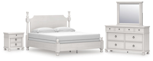 Chadworth  Poster Bed, Dresser, Mirror And Nightstand