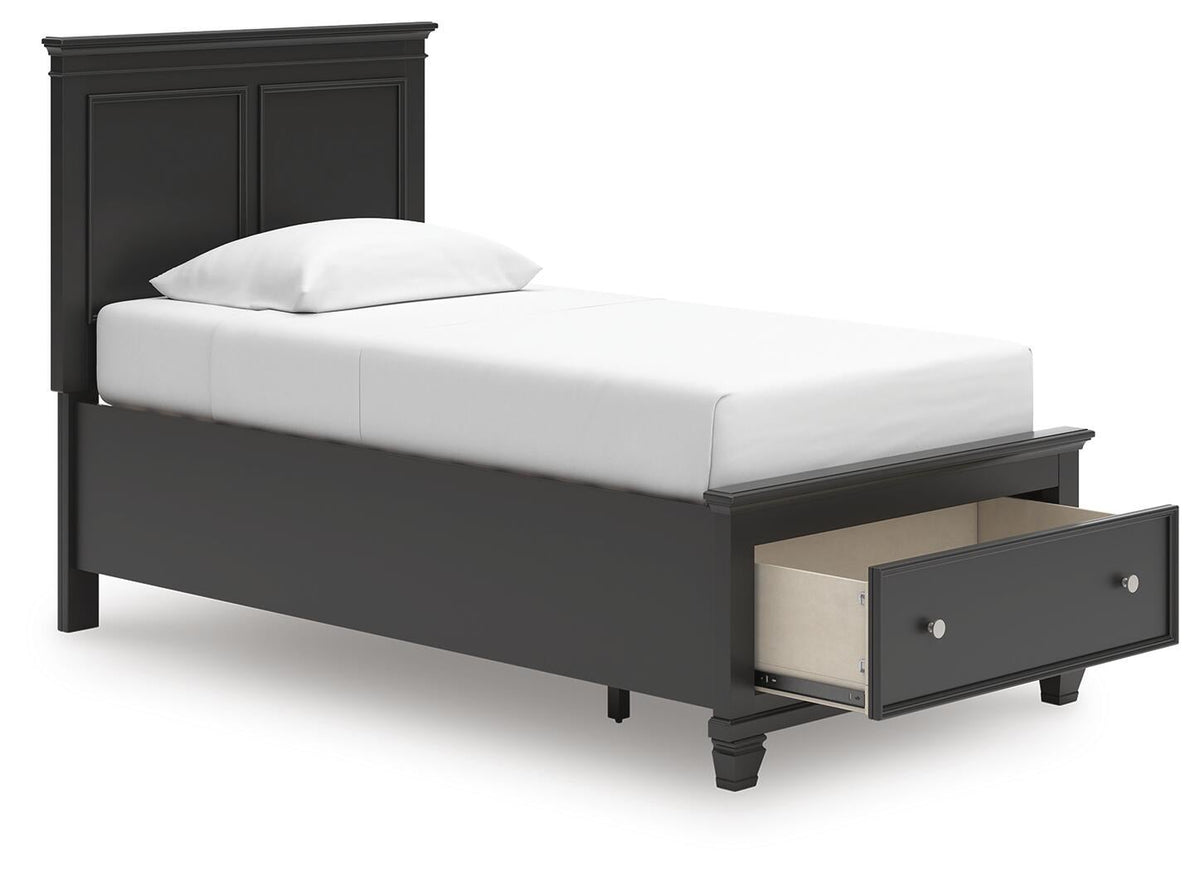 Lanolee  Panel Storage Bed, Dresser And Mirror