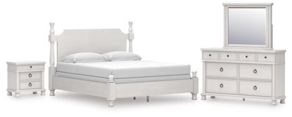 Chadworth California  Poster Bed, Dresser, Mirror And Nightstand