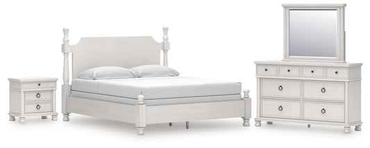 Chadworth California  Poster Bed, Dresser, Mirror And Nightstand