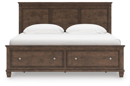 Danabrin  Panel Storage Bed, Dresser And Mirror