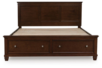 Danabrin  Panel Storage Bed, Dresser And Mirror
