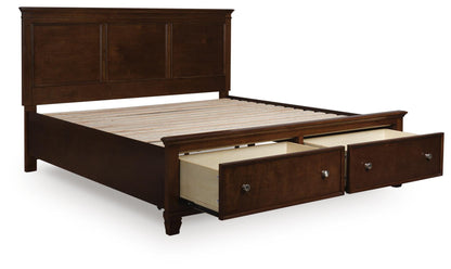 Danabrin  Panel Storage Bed, Dresser And Mirror