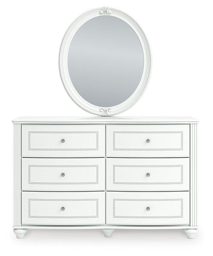 Maylilly  Upholstered Panel Storage Bed, Dresser, Mirror And Nightstand