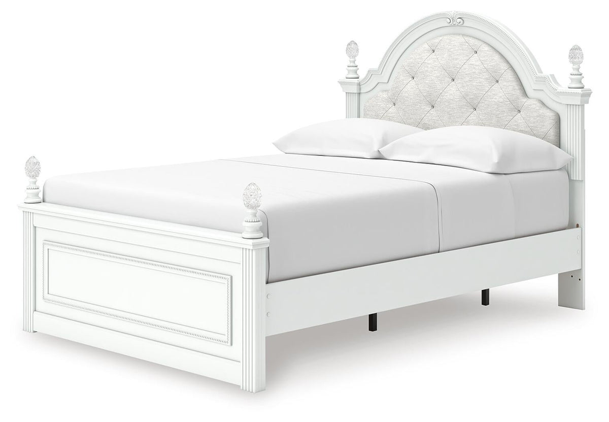 Maylilly  Upholstered Panel Storage Bed, Dresser, Mirror And Nightstand