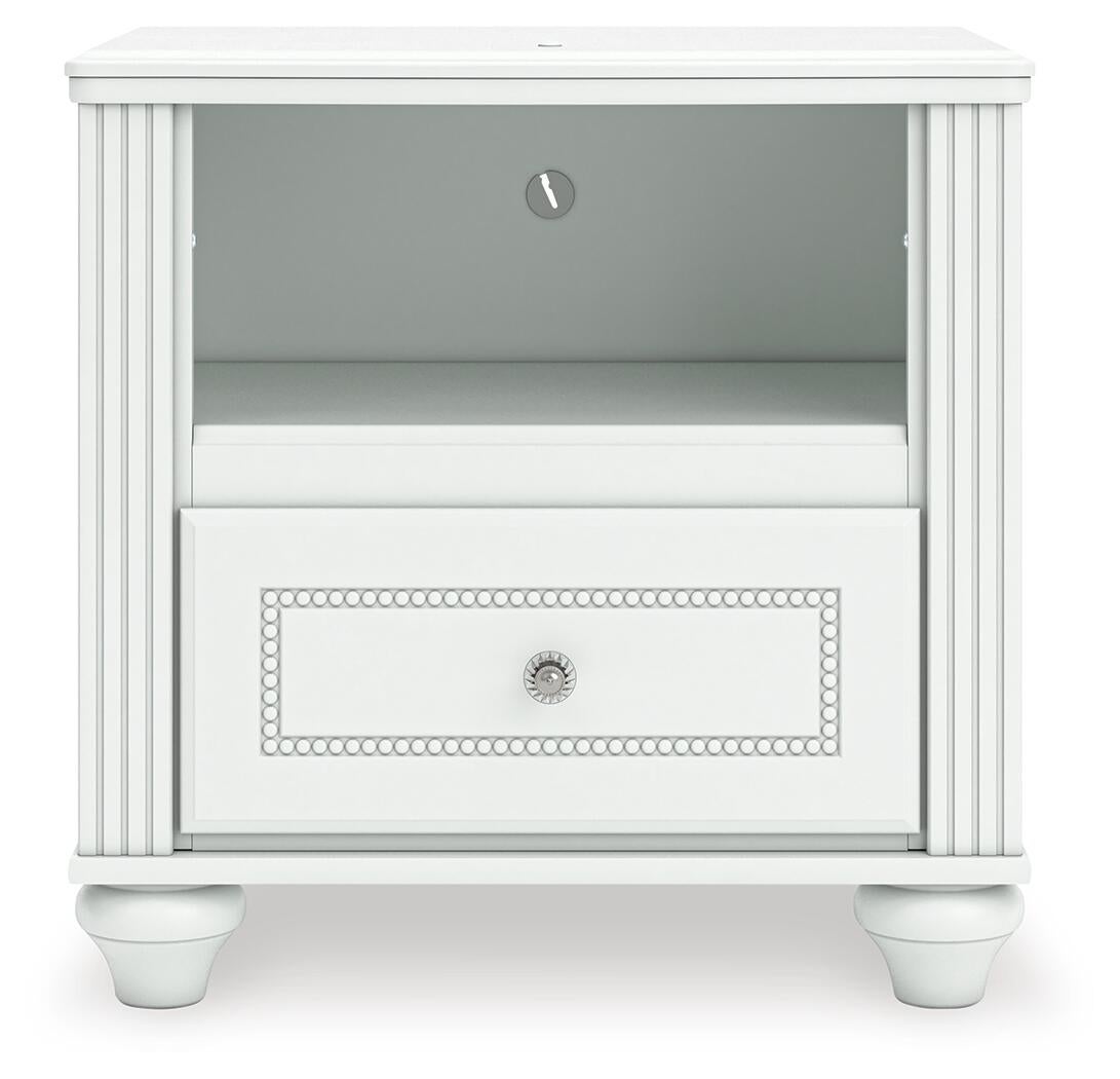 Maylilly  Upholstered Panel Storage Bed, Dresser, Mirror And Nightstand