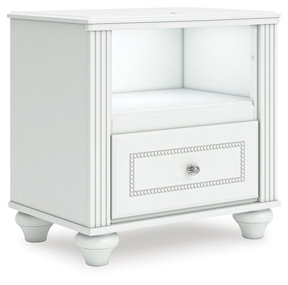 Maylilly  Upholstered Panel Storage Bed, Dresser, Mirror And Nightstand