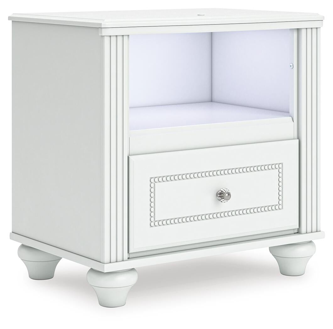 Maylilly  Upholstered Panel Storage Bed, Dresser, Mirror And Nightstand