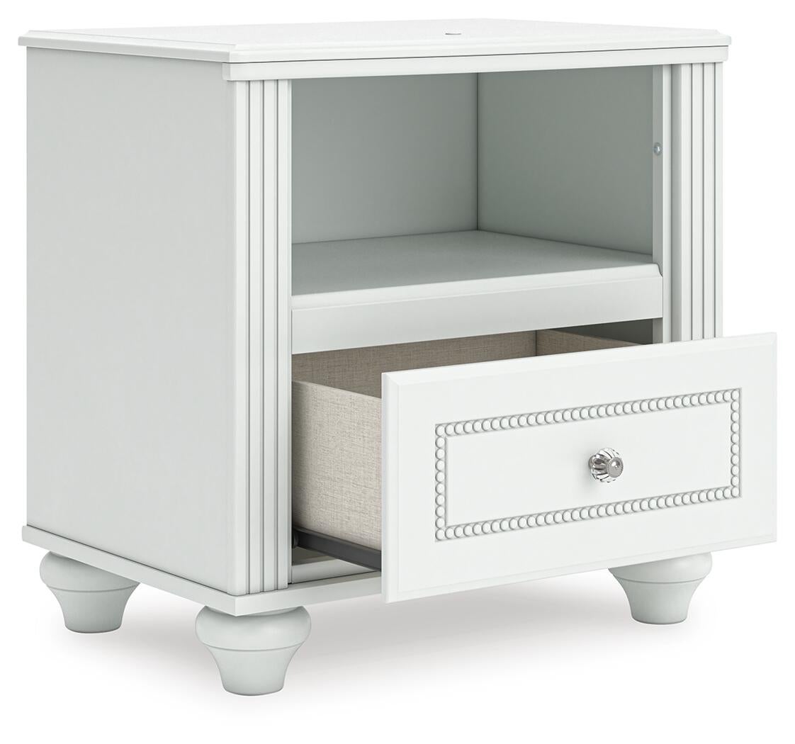 Maylilly  Upholstered Panel Storage Bed, Dresser, Mirror And Nightstand