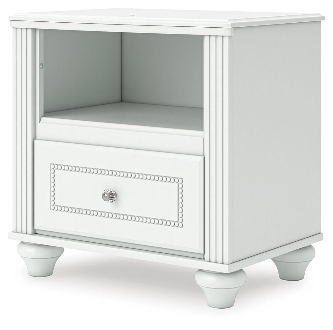 Maylilly  Upholstered Panel Storage Bed, Dresser, Mirror And Nightstand