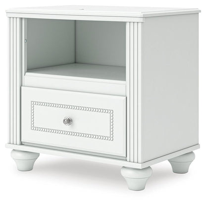Maylilly  Upholstered Panel Storage Bed, Dresser, Mirror And Nightstand