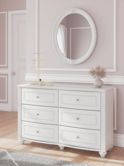 Maylilly  Upholstered Panel Storage Bed, Dresser, Mirror And Nightstand