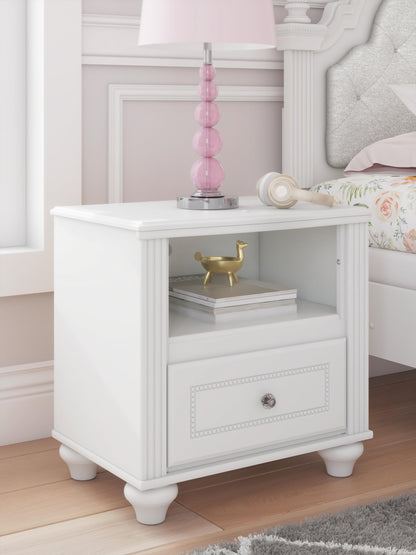 Maylilly  Upholstered Panel Storage Bed, Dresser, Mirror And Nightstand