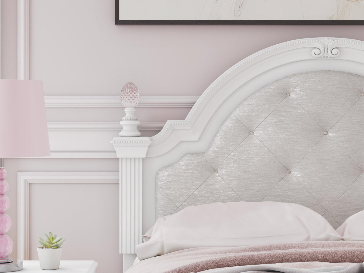 Maylilly  Upholstered Panel Storage Bed, Dresser, Mirror And Nightstand