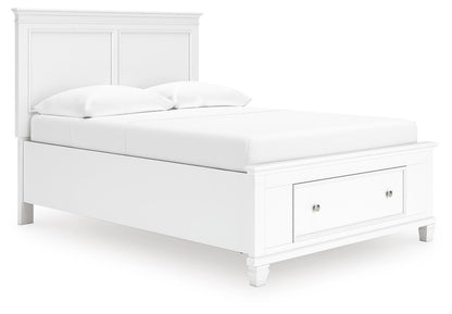 Fortman  Panel Storage Bed, Dresser And Mirror