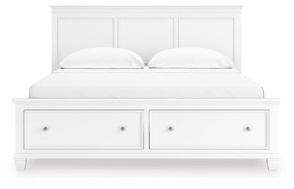 Fortman California  Panel Storage Bed, Dresser And Mirror