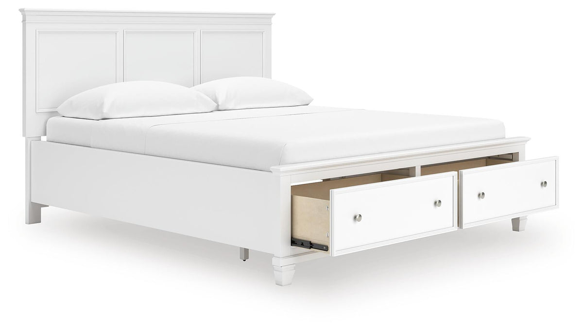 Fortman California  Panel Storage Bed, Dresser And Mirror