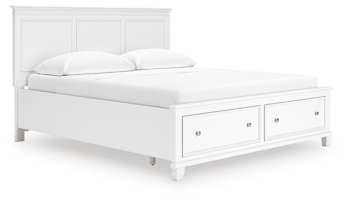 Fortman California  Panel Storage Bed, Dresser And Mirror