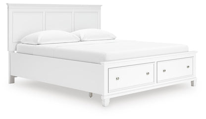 Fortman California  Panel Storage Bed, Dresser And Mirror