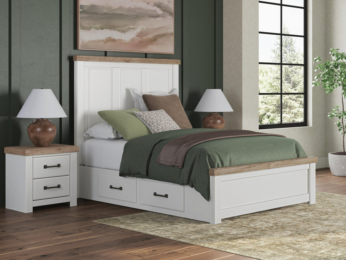 Savonport  Panel Bed With Storage, Dresser And Mirror