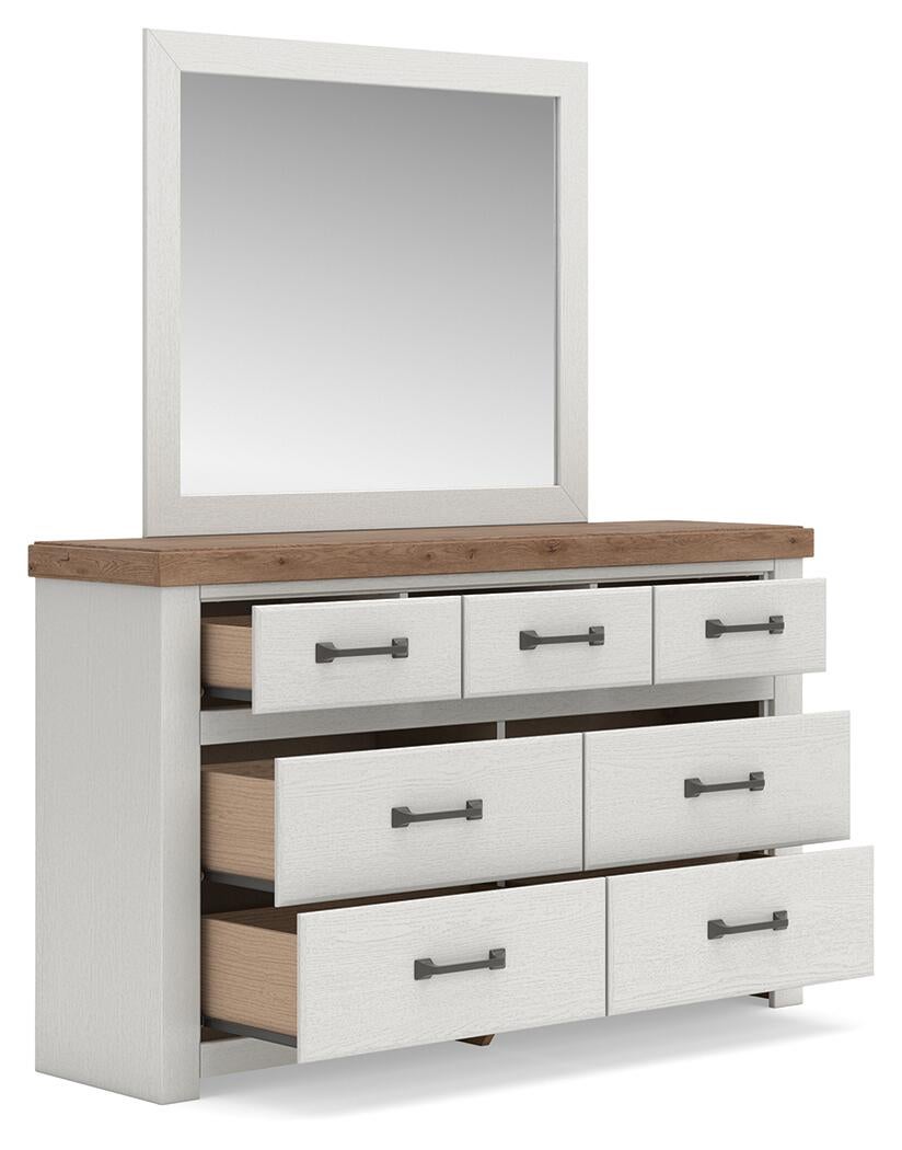 Savonport  Panel Bed With Storage, Dresser And Mirror