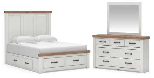 Savonport  Panel Storage Bed, Dresser And Mirror