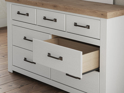 Savonport  Panel Storage Bed, Dresser And Mirror