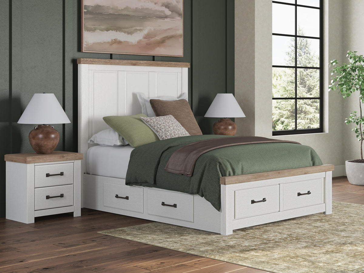 Savonport  Panel Storage Bed. Dresser, Mirror And Nightstand