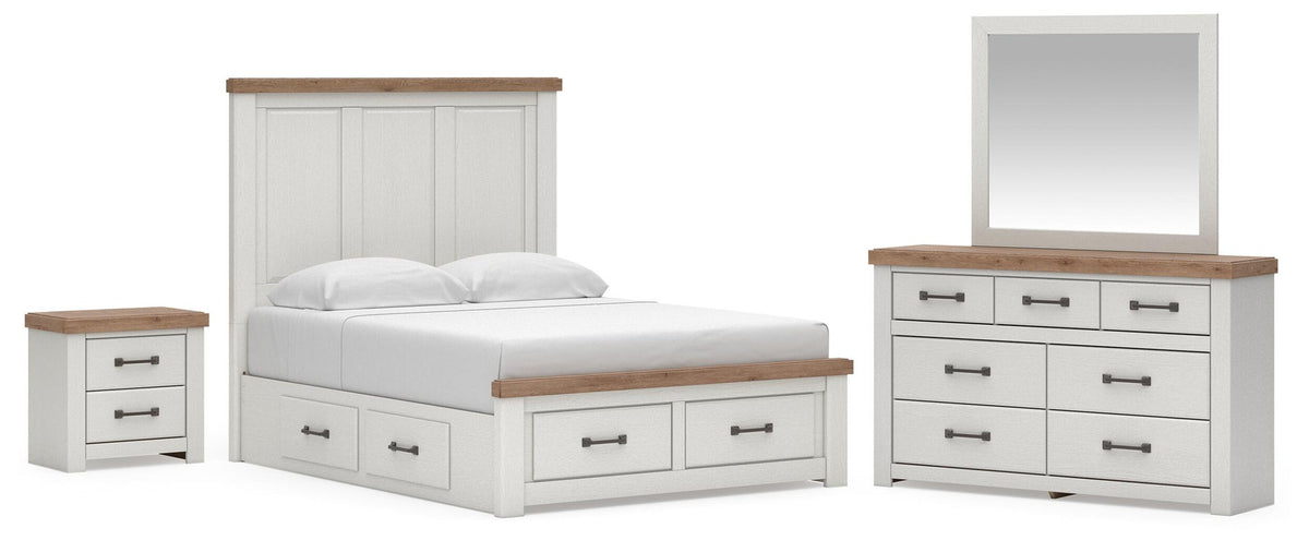 Savonport  Panel Storage Bed. Dresser, Mirror And Nightstand
