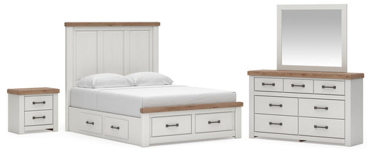 Savonport  Panel Storage Bed. Dresser, Mirror And Nightstand