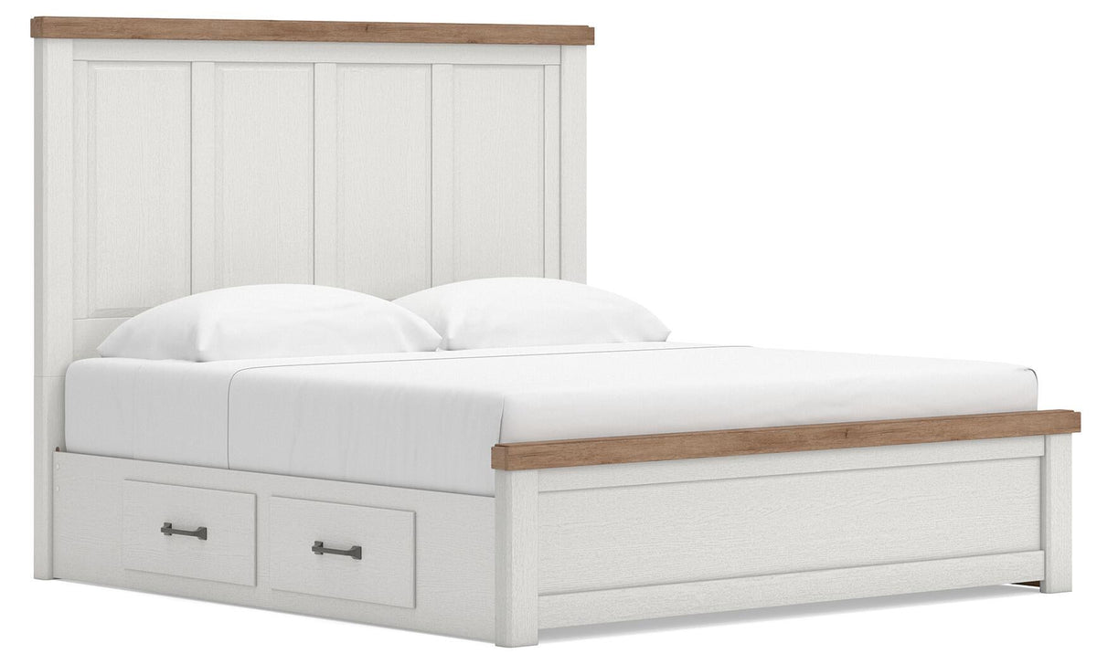 Savonport  Panel Bed With Storage, Dresser And Mirror