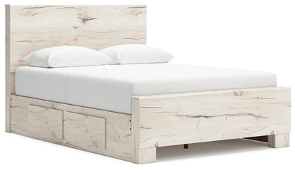 Lawroy  Panel Bed With Storage, Dresser And Mirror