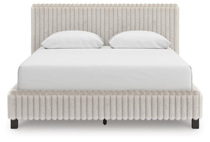 Birmonton  Upholstered Bed, Dresser, Mirror And Nightstand